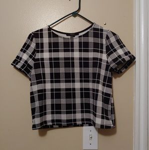 plaid crop top